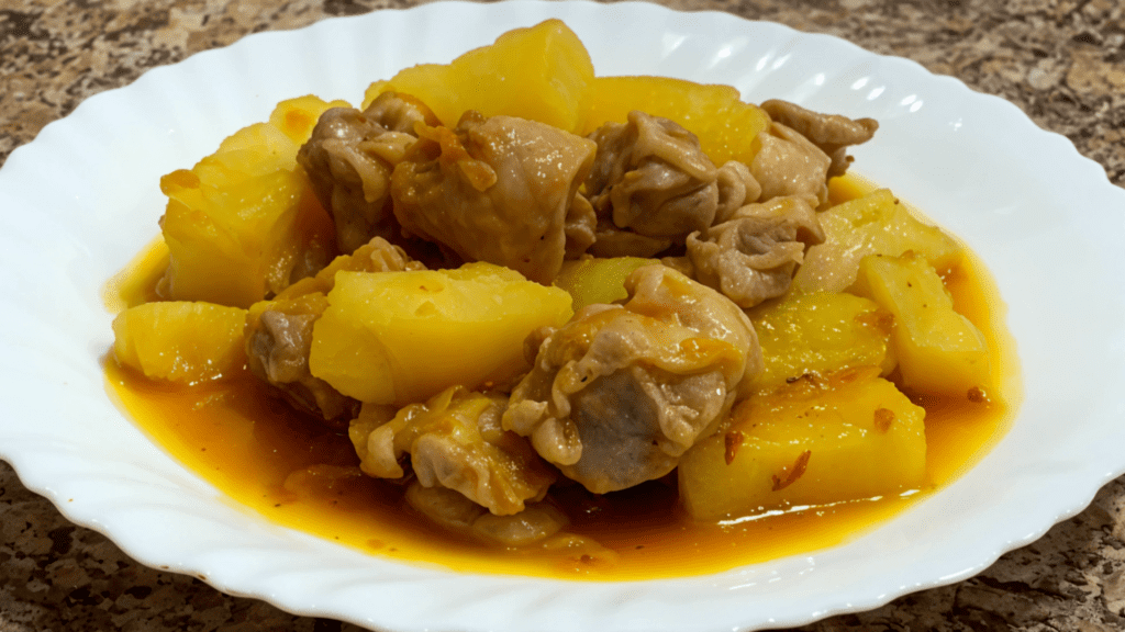 Тушеный картофель с мясом