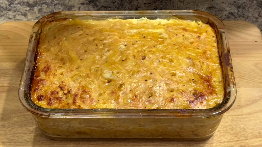 Картофельный пирог с курицей и сыром