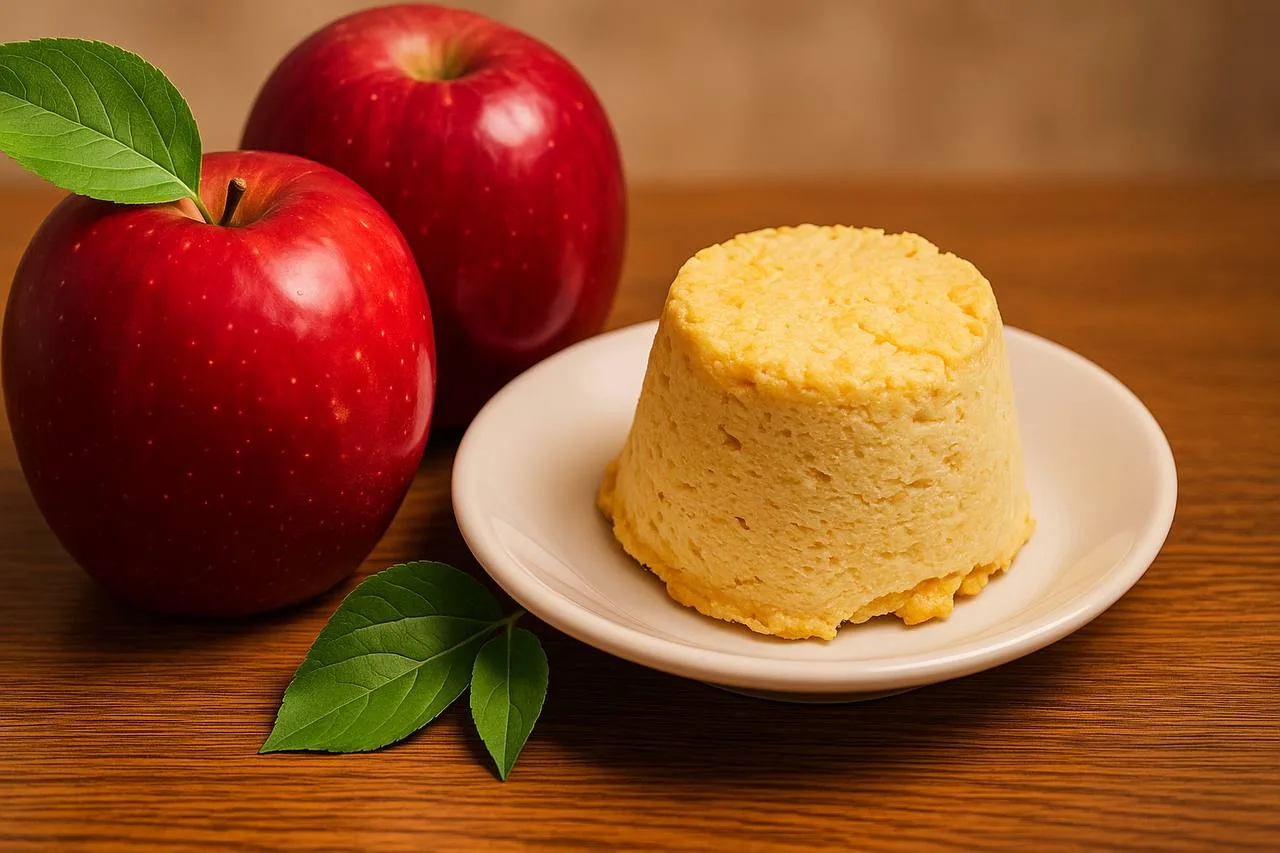 Творожный торт с яблоками без сахара и муки